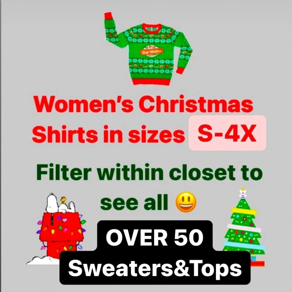 Christmas Tops, Sweaters and Dresses!